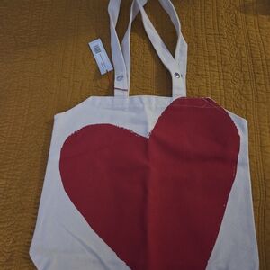 Stylish Red Heart Tote by Frances Valentine